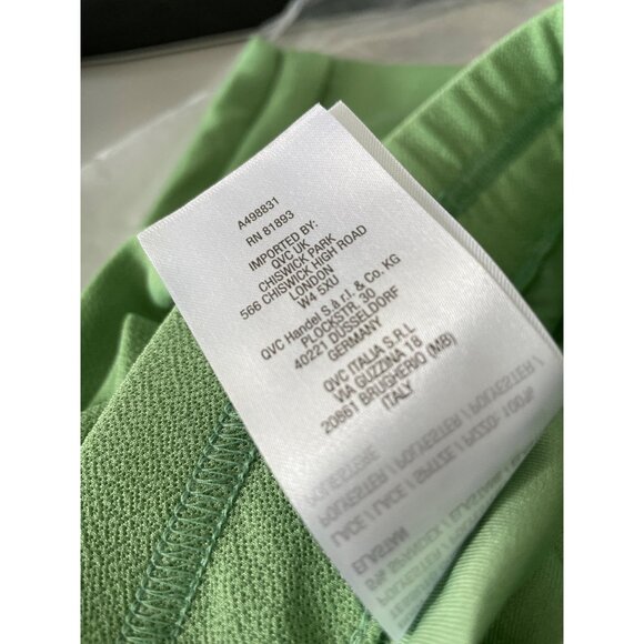 Isaac Mizrahi Live Reg Pebble Knit Wide Leg Crop Pants Womens L Classic Sage NEW - Picture 6 of 7